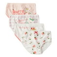 thumbnail image 3 of Esaierr 4PCS Girls Underwear Kids Panties Toddler Boxer Cotton Breathable Triangle Panties Cute Pattern Triangle Pants for 1-10 Years Old, 3 of 7