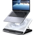 thumbnail image 1 of 16inch Single Fan Lap Chill Mat - Aluminum Panel Laptop Cooling Pad, Heat Protection Laptop Cooler, Adjustable Foldable Long Stand, Fans Switch with dimmable-Speed, USB-A Connection Laptop Fan, 1 of 1