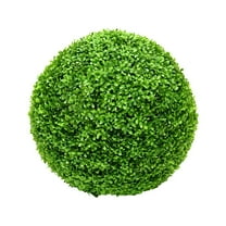 1-Piece Artificial Plants Glass Balls, UV Resistant Topiary for Outdoor Garden Decor, Porch Accent, No Maintenance Faux Greenery Balls, Fake Plants