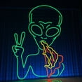 thumbnail image 2 of Glowneon Alien Eat Pizza Neon Signs, Pizza Restaurant Wall Decor, 2 of 4