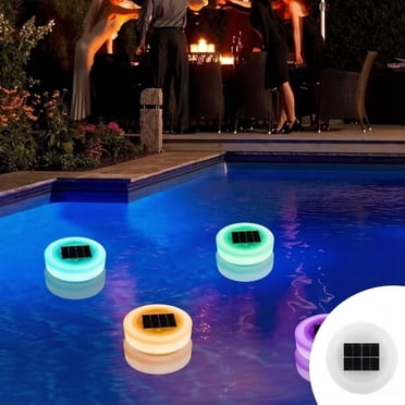 Solar Pool Ionizer, with Solar Light Sensor Lamp, Dynamic RGB Lighting Effects, Floating Dispenser Fits,Suitable for Garden Path and Party Decorations