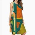 thumbnail image 2 of Abstract Colorful Midcentury Modern Art Dress Loose Women'S Dress Beach Dresses With Pockets Dresses For Womens, 2 of 4