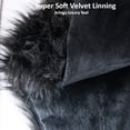 thumbnail image 5 of Luxury Plush Faux Fur Throw Blanket, Long Pile Brown with Black Tipped Blanket, Super Warm, Fuzzy, Elegant, Fluffy Decoration Blanket Scarf for Sofa, Armchair, Couch and Bed, 50''x 60'', 5 of 7