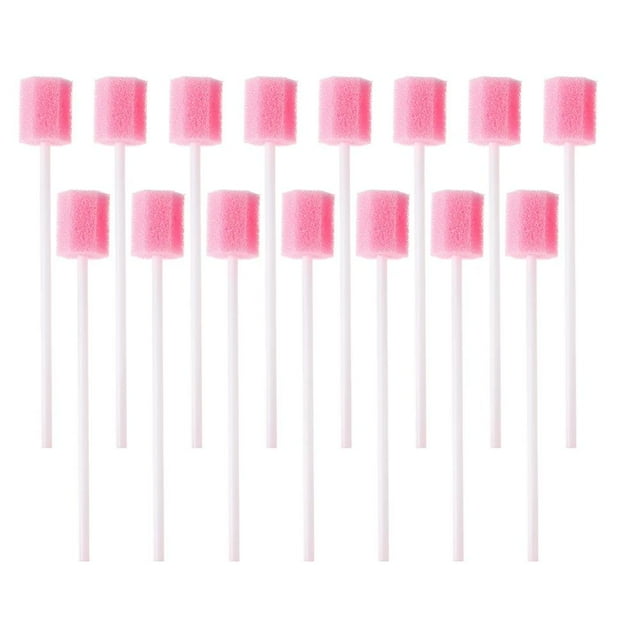 100pcs Disposable Cleaning Care Sponge Stick Cleaning Swab Sticks/ Care