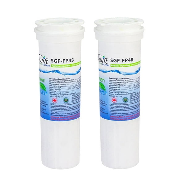 Swift Green Filters SGF-FP48 Replacement Water Filter for Fisher & Paykel 836848,WF296,EFF6017,67003662- 2 Pack