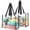 Black, variant on 2-Pack Clear Tote Bag 12x12x6, Transparent See Through Clear Tote Bag