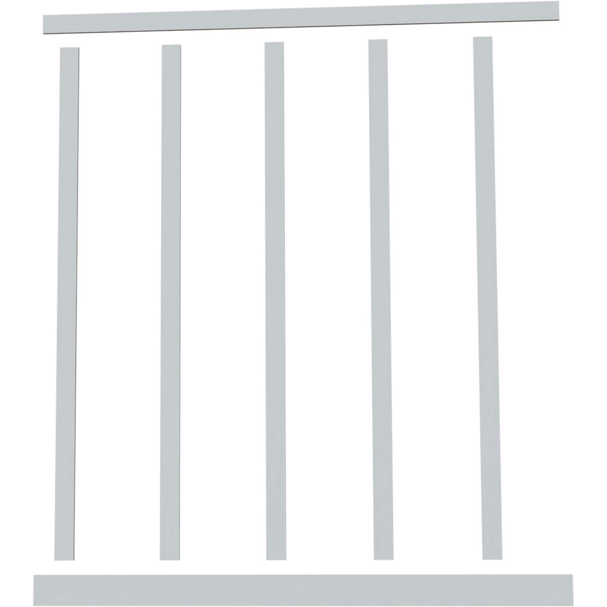 104" Height with 12" to 15" Wide Adjustable Wall Panels, Classic Shaker 8' PVC Wainscoting Kit, (for heights up to 104"H)