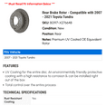 thumbnail image 2 of Rear Brake Rotor - Compatible with 2007 - 2021 Toyota Tundra 2008 2009 2010 2011 2012 2013 2014 2015 2016 2017 2018 2019 2020, 2 of 2
