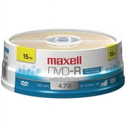 MAXELL 638006 4.7GB 120-Minute DVD-Rs (15-ct Spindle)