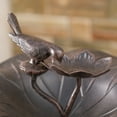 thumbnail image 2 of Chandler Outdoor Aluminum Top Bird Bath with Iron Base, Bronze, 2 of 6
