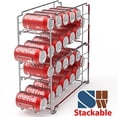 thumbnail image 2 of 2 Pack - SimpleHouseware Stackable Front Loading Beverage Can Dispenser Rack, Chrome, 2 of 2