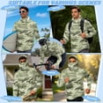 thumbnail image 5 of SEANATIVE Men's Fishing Shirt UV Protection Long Sleeve Fishing Hoodie Breathable Hooded Casual Top Athletic Wear for Outdoor Camping Running, S, Camo Green, 5 of 7