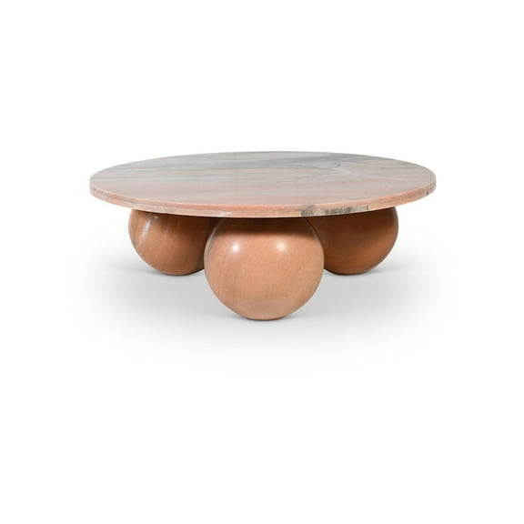 Meridian Furniture Spherical Pink Marble Coffee Table