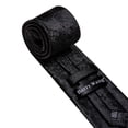 thumbnail image 5 of Juego de corbatas Barry.Wang de seda negra con estampado floral, 150 cm, 5 of 5