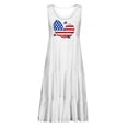 thumbnail image 4 of Summer Plus Size Dresses for Women 4th of July Tank Dress Ruffle Flowy Beach Dress Loose Fit Flare Dresses, 4 of 5