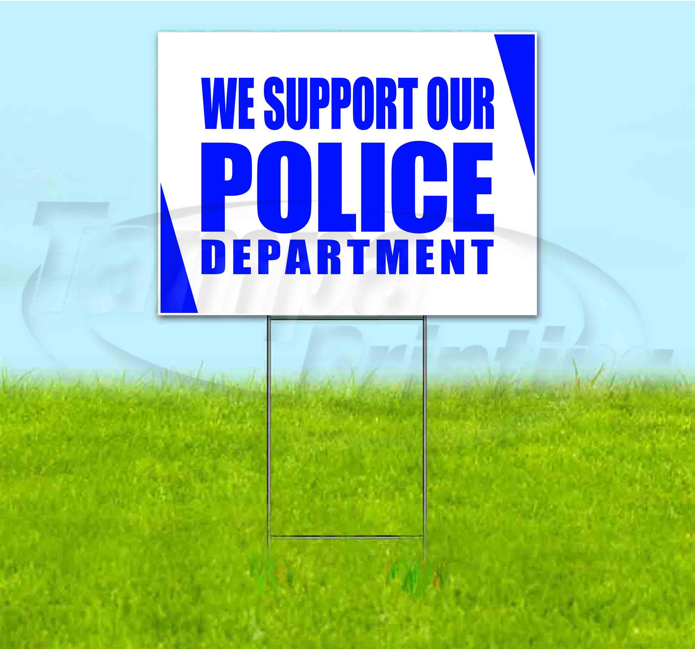Thank You Support Police Corrugated Plastic Yard Sign /FREE Stakes 