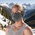 thumbnail image 2 of Ofertas Únicas 1 Pc Máscara Facial Dos en Uno Balaclava a Prueba de Viento para Ciclismo Gris Oscuro, 2 of 6
