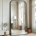 thumbnail image 3 of Antok 81"x41.1" Floor Mirror, Arched Full Body Standing Mirror for Bedroom & Living Room, Black, 3 of 6