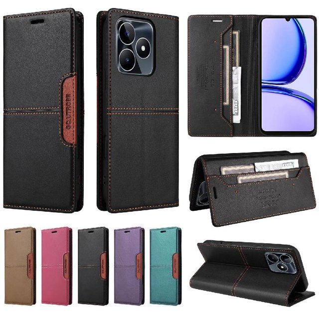Étui pour FOXDOCK Realme C51 Portefeuille Blocage RFID Flip Cover Antichoc