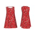 thumbnail image 7 of Gaeub Red Paisley Floral Print Women's Sleeveless Dresses,Beach Casual Tank Loose Sundress,A Line Beach Dresses with Pockets,Womens Summer Maxi Dress, 7 of 7