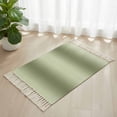 thumbnail image 3 of Sage Green Ombre Bathroom Rug 2'x3', Modern Abstract Art Farmhouse Gradient Low Profile Front Entryway Rug with Tassels, Woven Cotton Washable Kitchen Mat Carpet for Foyer Bedroom Back Door Decor, 3 of 9