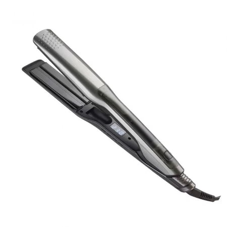 CNV 2-in-1 Steam Hair Straightener & Curling Iron, 1 Inch Professional Ceramic Flat Iron with Fast Heating, Negative Ion Steam Hair Care, Dual Voltage Anti-Frizz Styling Tool, Black?