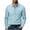 Light Blue-02, variant on LONKITO Mens Polo Shirts Cotton Linen Long Sleeve Pullover Shirts with Pockets for Casual Business Work