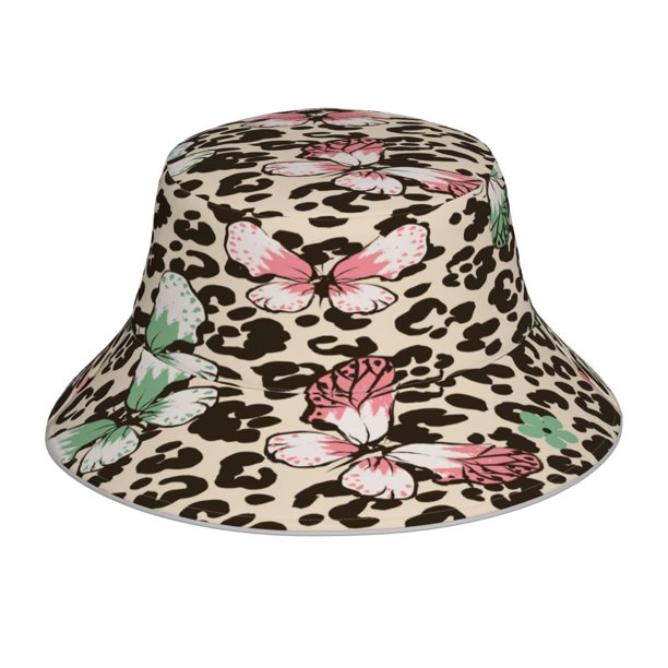 Fotbe Leopard Dots Sombrero Tipo Pescador con Estampado – Sombrero de Sol de Algodón de Moda para Playa, Golf, Pesca