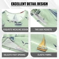 thumbnail image 2 of joogoo Sailboats Vintage Pattern Pajama Sets Short Sleeve Cotton 2-Piece Sleepwear 8Y, 2 of 7