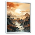 thumbnail image 2 of Designart "Canadian River At Dawn" Sunrisesunset Floater Framed Canvas Prints, 2 of 5