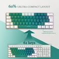 thumbnail image 6 of LexonElec T60PRO RGB LED Backlit USB C Cable Mechanical Keyboard & Mouse Combo, Green & White, 6 of 9
