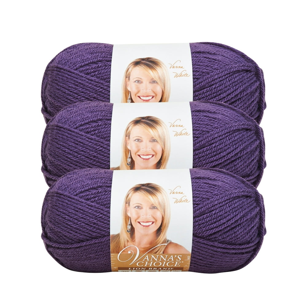 Lion Brand Yarn Vanna's Choice Purple Basic Medium Acrylic Purple Yarn