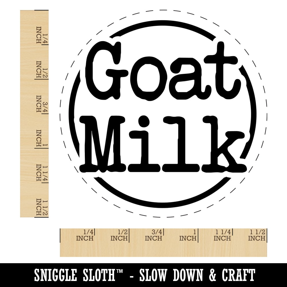 Goat Milk Typewriter Self-Inking Rubber Stamp Ink Stamper - Black Ink - Large 1-1/2 Inch