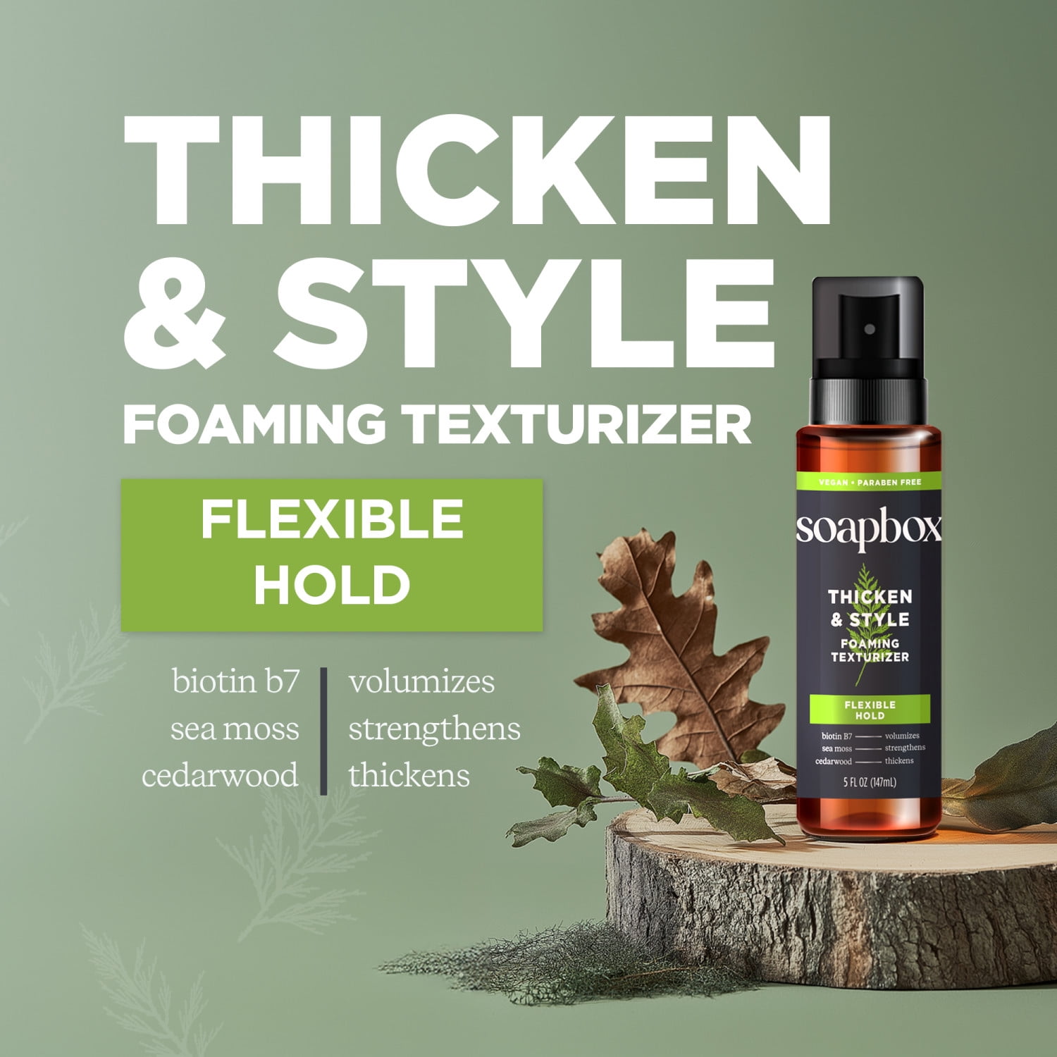 Soapbox Men's, Thickening Foam, 5 oz