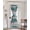 Blue, variant on Sage Green Blackout Curtains, French Door Curtains for Door Window, Modern Abstract Grey Striped Art Privacy Drapery for Patio/Sidelight Doors, 1 Panel with Tieback, 25 x 40 Inches