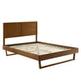 thumbnail image 3 of Marlee King Wood Platform Bed With Angular Frame Walnut, 3 of 8