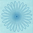 thumbnail image 1 of Ahgly Company Machine Washable Indoor Square Transitional Electric Blue Area Rugs, 6' Square, 1 of 7