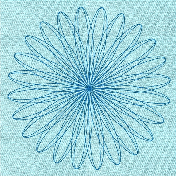 Ahgly Company Machine Washable Indoor Square Transitional Electric Blue Area Rugs, 6' Square