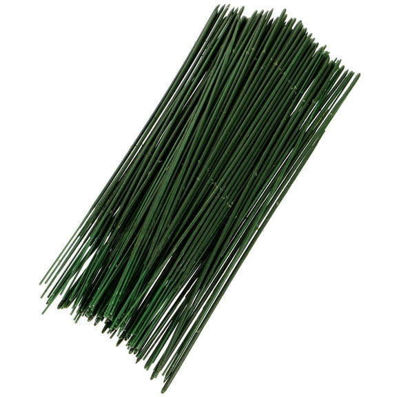 Uonlytech 6Pack Green Stem Sticks Plastic and Iron Wire for DIY Crafts and Floral Arrangement