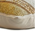 thumbnail image 3 of The HomeCentric Decorative Gold & Brown Pack of 2, 12"x26" (30x65 cm) Lumbar Pillow Cover, Linen Beaded, Sequins & Embroidery Oblong Pillow, Abstract Pattern Modern Style - Casting A Glow, 3 of 4