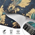 thumbnail image 6 of Yayeee Runner Rug for Bedroom 2'x6' Machine Washable Hallway Non Slip Mat, Green Peacock Pattern, 6 of 8