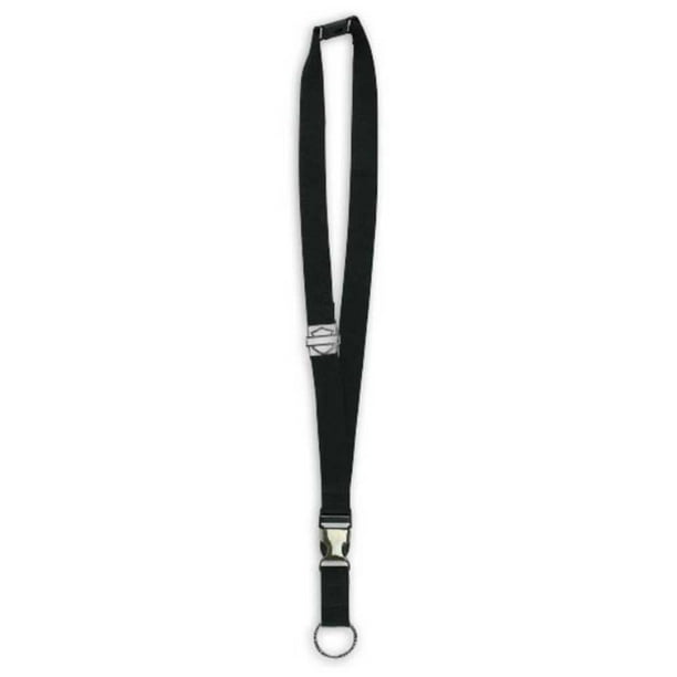HarleyDavidson Blank Bar & Shield 15 in. Lanyard w/ Clasp, Black