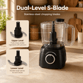 thumbnail image 4 of Hicloud 5‑Cup Electric Food Processor, Food Chopper & Meat Grinder for Vegetables, Meat & Nuts, 1‑Speed Plus Pulse Mode, Dishwasher‑Safe Parts, 4 of 7