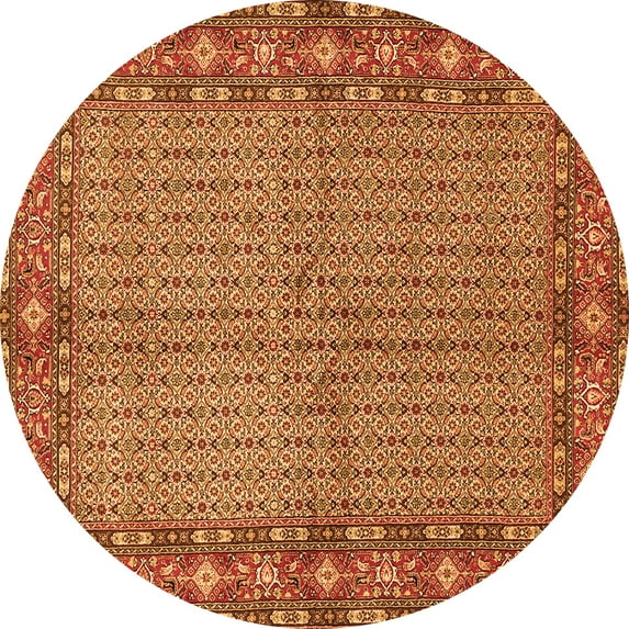 Ahgly Company Indoor Round Persian Orange Traditional Area Rugs, 6' Round