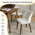 thumbnail image 2 of OUTGOODS Set of 4/6 Modern Dining Chairs, Linen Upholstered, Wood Legs, 2 of 8
