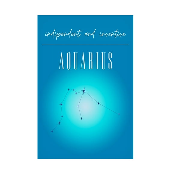 Trademark Fine Art Amelie Aquarius Zodiac Print Art Canvas Wall Art