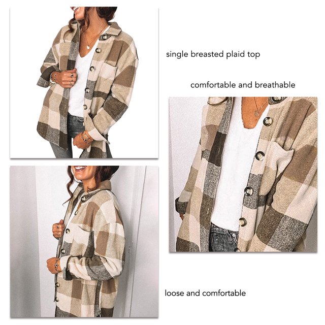 Top a cuadros con botones camisas a cuadros holgadas y cómodas para la piel para uso diario ANGGREK Otros