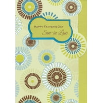 Designer Greetings Father's Day Card for Son-in-Law Blue Yellow Brown