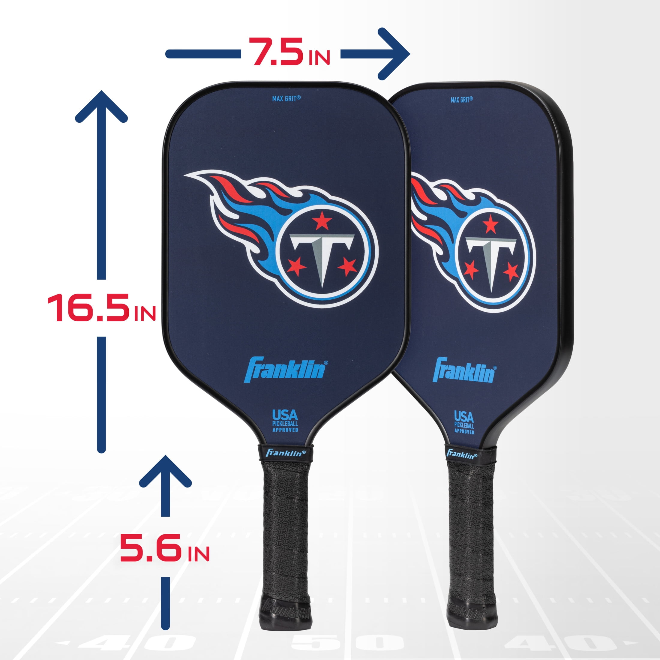 Franklin Sports NFL Tennessee Titans Pickleball Paddle - Official NFL Team Pickleball Paddles - USAP (USAPA) Approved Premium Quality Pickleball Paddles - Authentic Team Logos + Colors
