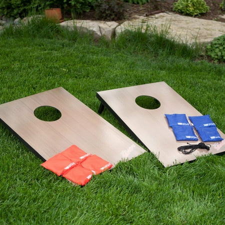 Iowa Coin Set - Wild Sports Tailgate Toss Cornhole Set - Walnut